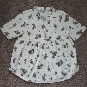 Polagram Floral Peplum Blouse